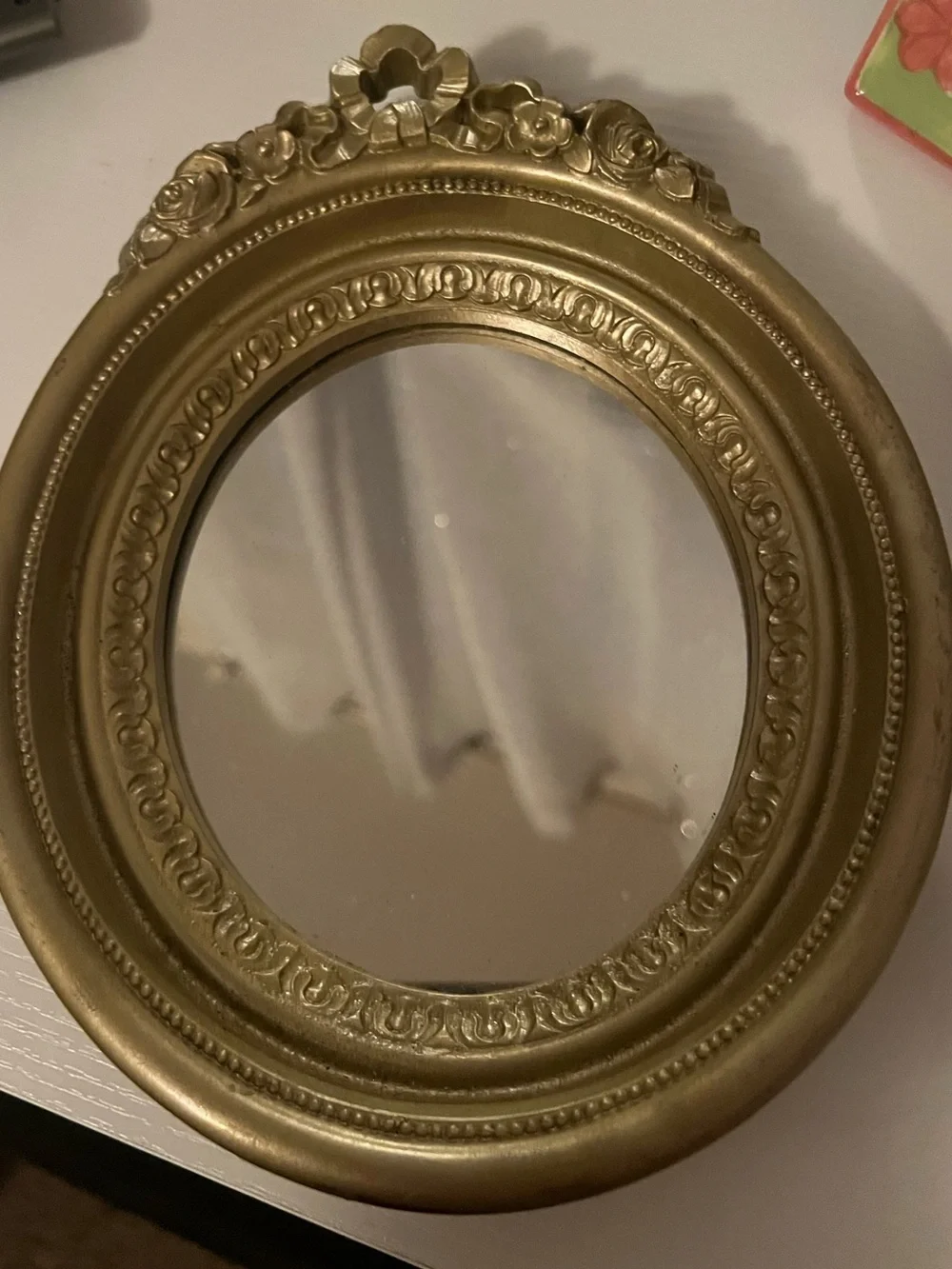 Home Interiors Gold Ornate Oval Wall Mirror